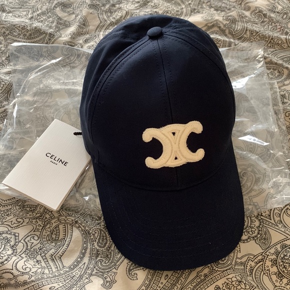 CELINE Triomphe 202223FW Cotton Triomphe Baseball Cap